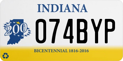 IN license plate 074BYP