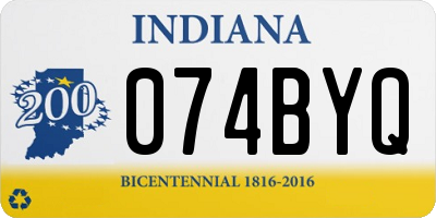 IN license plate 074BYQ