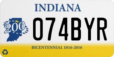 IN license plate 074BYR
