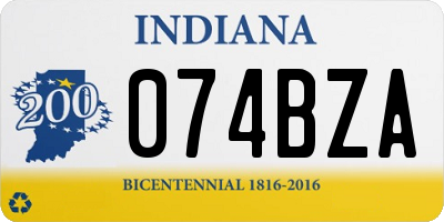 IN license plate 074BZA
