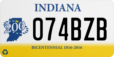 IN license plate 074BZB