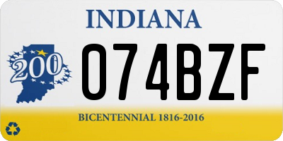 IN license plate 074BZF