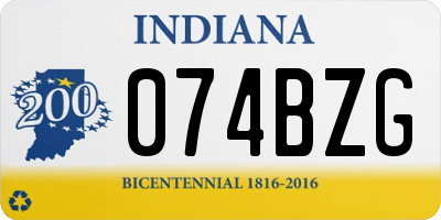 IN license plate 074BZG