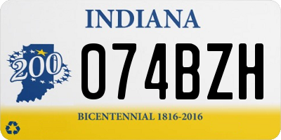 IN license plate 074BZH