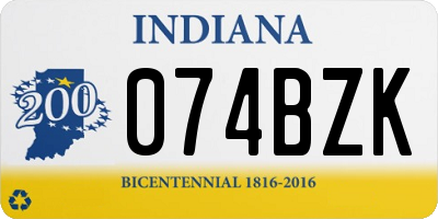 IN license plate 074BZK