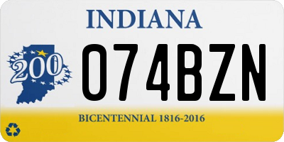 IN license plate 074BZN