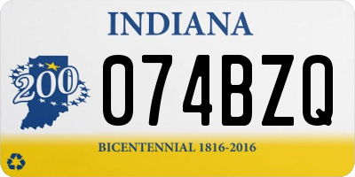 IN license plate 074BZQ