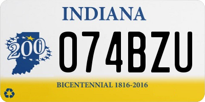 IN license plate 074BZU