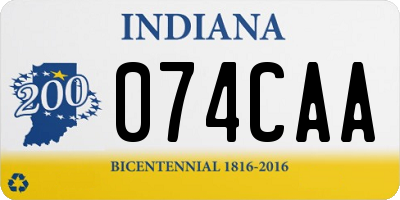 IN license plate 074CAA