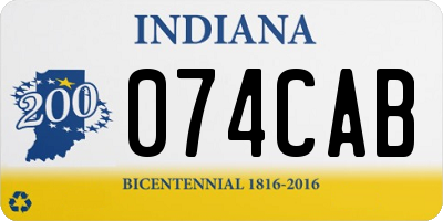 IN license plate 074CAB