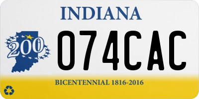 IN license plate 074CAC