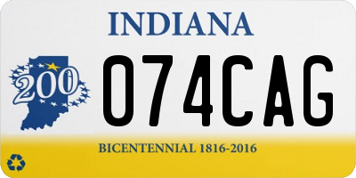 IN license plate 074CAG