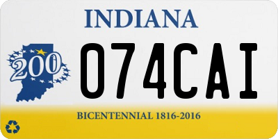 IN license plate 074CAI