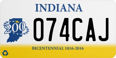 IN license plate 074CAJ
