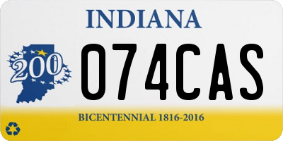 IN license plate 074CAS