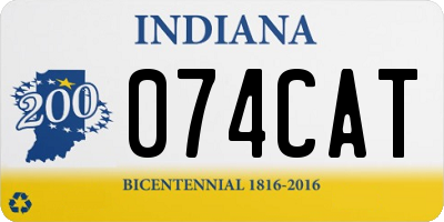 IN license plate 074CAT