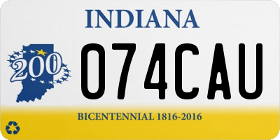IN license plate 074CAU