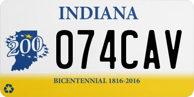IN license plate 074CAV