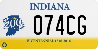 IN license plate 074CG