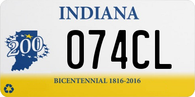 IN license plate 074CL