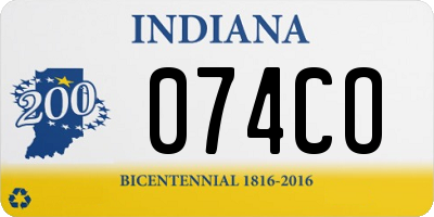 IN license plate 074CO