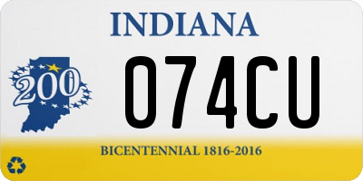 IN license plate 074CU