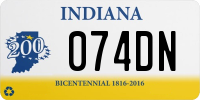 IN license plate 074DN