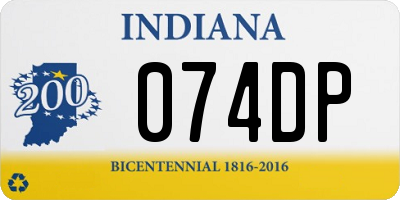 IN license plate 074DP