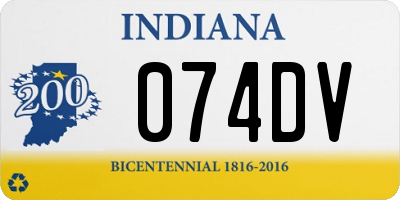 IN license plate 074DV