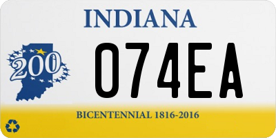 IN license plate 074EA