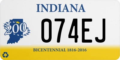 IN license plate 074EJ