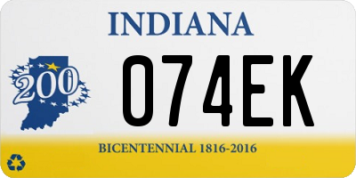 IN license plate 074EK