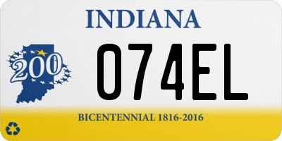 IN license plate 074EL