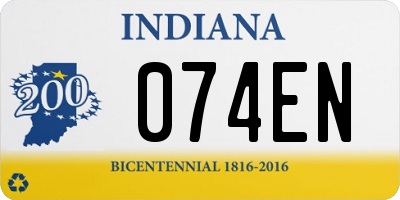 IN license plate 074EN