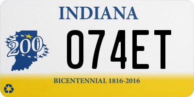 IN license plate 074ET