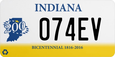 IN license plate 074EV