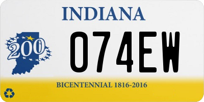 IN license plate 074EW