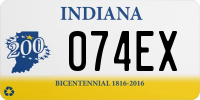 IN license plate 074EX