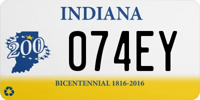 IN license plate 074EY