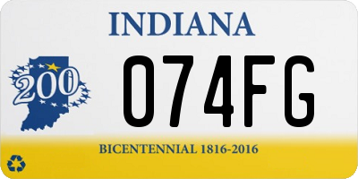 IN license plate 074FG