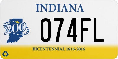 IN license plate 074FL