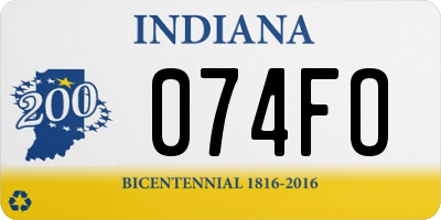 IN license plate 074FO