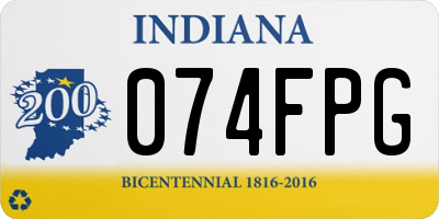IN license plate 074FPG