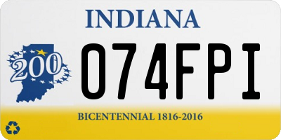 IN license plate 074FPI