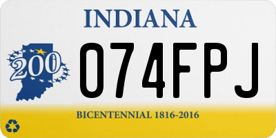 IN license plate 074FPJ