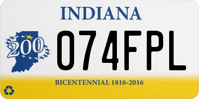 IN license plate 074FPL