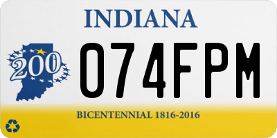 IN license plate 074FPM