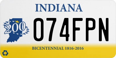 IN license plate 074FPN