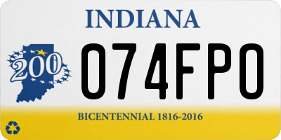 IN license plate 074FPO