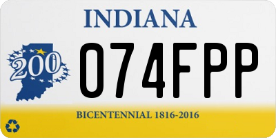 IN license plate 074FPP